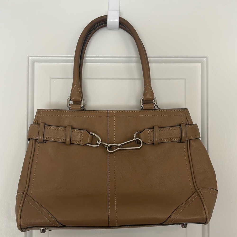 Coach Tan Leather Shoulder Bag